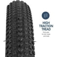 thumbnail image 2 of 2-Pack 26" Mountain Bike Tires 26 x2.125/50-559 Plus 2-Pack Bike Tubes 26x1.75/2.125 AV33mm Schrader Valve Compatible with 26x1.95 MTB Bike Tire and Tubes (Black), 2 of 8