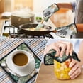 thumbnail image 4 of Green Boho Plant Pattern Kitchen Oven Mitt and Pot Holder Sets 2 Pcs for Baking, Cooking and Grilling, Heat Resistant Up To 392 °F, 4 of 7