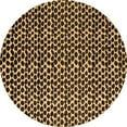 thumbnail image 1 of Ahgly Company Indoor Round Abstract Brown Modern Area Rugs, 3' Round, 1 of 4
