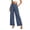 Navy, variant on Womens Dress Pants Flat Front High Waisted Straight Leg Pleated Trousers Casual Loose Work Office Plain Pants