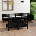 thumbnail image 1 of vidaXL 8 Piece Garden Lounge Set Solid Pinewood Black, 1 of 5