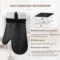 thumbnail image 3 of Silicone Oven Mitts - Red Oven Mitts Heat Resistant 500F 13.6 in Soft Lining Waterproof Grippy Design Flexible BPA-Free Oven Gloves - Oven Mits for Cooking Baking Kitchen Mittens Pot Holders, 3 of 7