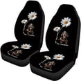 thumbnail image 5 of FOR U DESIGNS Dachshund Daisy Print Automotive Seat Cover You Are My Sunshine Front Seats Back Seat Covers Comfortable Split Bench Rear Seat Universal Fit for Vehicles Trucks and SUVs, 5 of 7