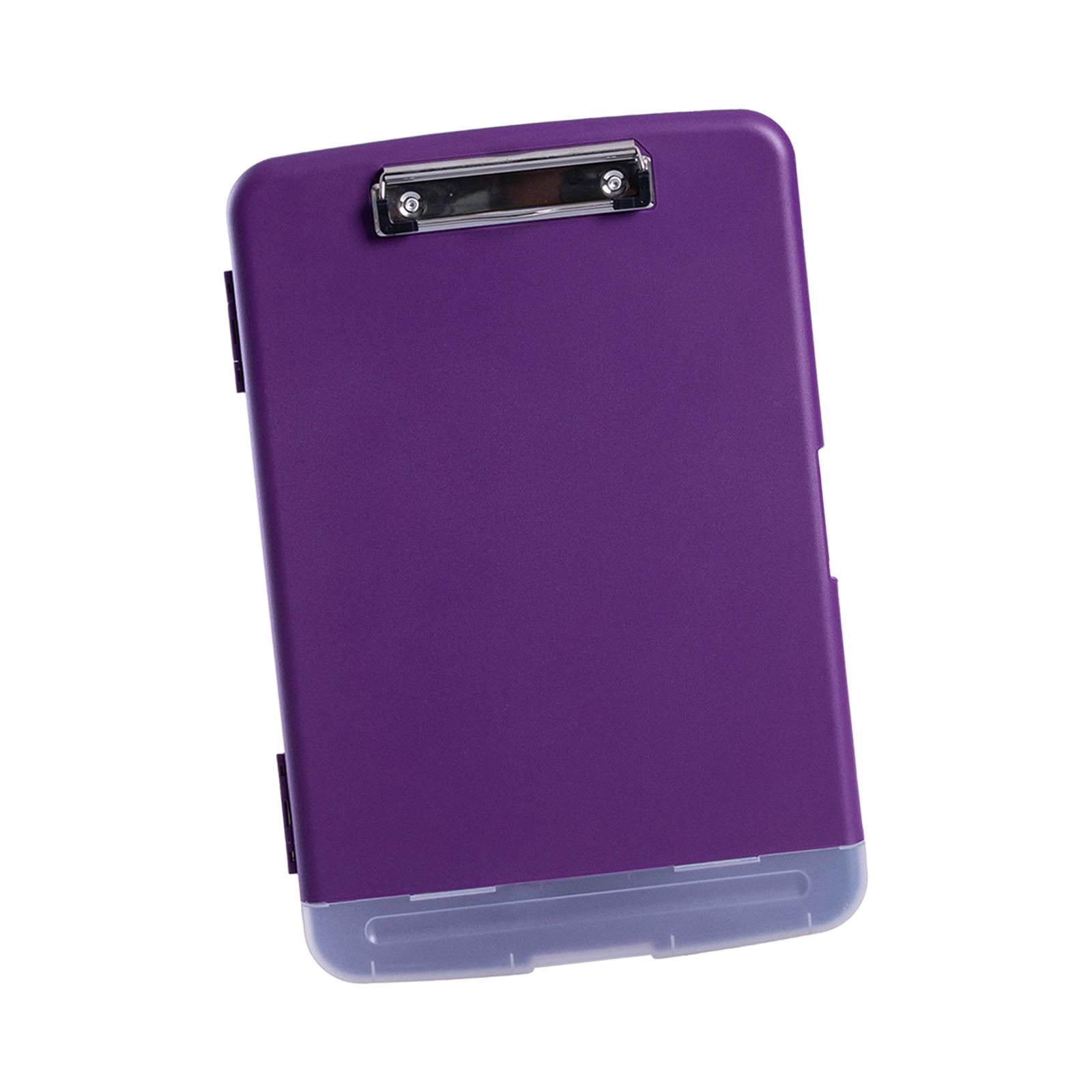 SunniMix Clipboard with Storage And Pen Holder, A4 Size Clipboard Organizer, Multipurpose dark violet