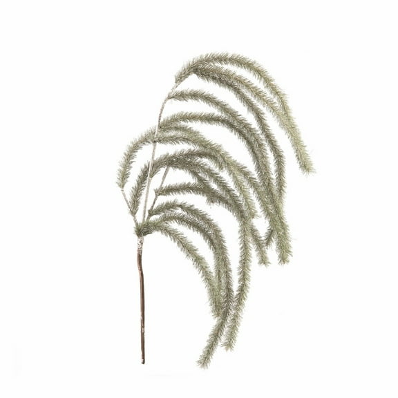 Napa Home & Garden 45" Silver and Green Glitter Weeping Pine Artificial Christmas Spray