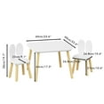 thumbnail image 2 of Innovation Works Kids Table and Chair Set,3 Pieces Toddler Wooden Activity Table and Bunny Chairs Set for Study,Drawing,Playing,Reading, 2 of 6