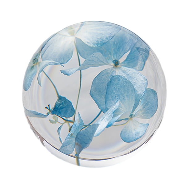 Bola de cristal con flor Injueey Hortensia azul 8cm