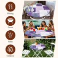 thumbnail image 6 of Purple Grey Round Tablecloth 36-44 Inch Round Fitted Table Cloth with Elastic Edge, Modern Oil Painting Geometric Abstract Waterproof Table Cover Protector for Outdoor Picnic Party Dining, 6 of 6