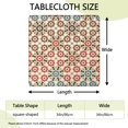 thumbnail image 2 of 34x34 Square Table Cover in Bohemian Print Elastic Floral Tablecloth for Outdoor Patio and Indoor Kitchen Dining, 2 of 6