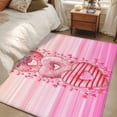 thumbnail image 4 of Area Rug for Living Room, Valentine's Day Non-Slip Indoor Large Carpet for Bedroom/Dining Room, Pink Gradient Love Hearts Desserts Washable Low-Profile Rectangle Floor Mat Runner Rugs - 3 x 5 Ft, 4 of 8