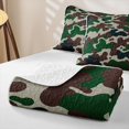 thumbnail image 4 of Manfei Farmhouse Camouflage Twin Quilt Set, Contemporary Art Camo Twin Coverlet Set, Forest Green, 2-Piece, 1 Bedspread and 1 Pillowcase, 4 of 7