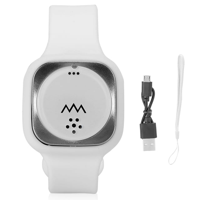 Pulsera repelente de mosquitos ultrasónica Pulsera antimosquitos electrónica para exterioresBlanco