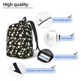 thumbnail image 3 of Bingfone Daisy Print Canvas College Laptop Backpack, Large Capacity Lightweight College Bookbag Casual Daypack-, 3 of 5