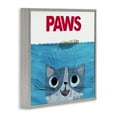 thumbnail image 2 of Stupell Industries Paws Cat Movie Parody Gray Framed Giclee Art design by Angie Rozelaar, 24 x 24, 2 of 8