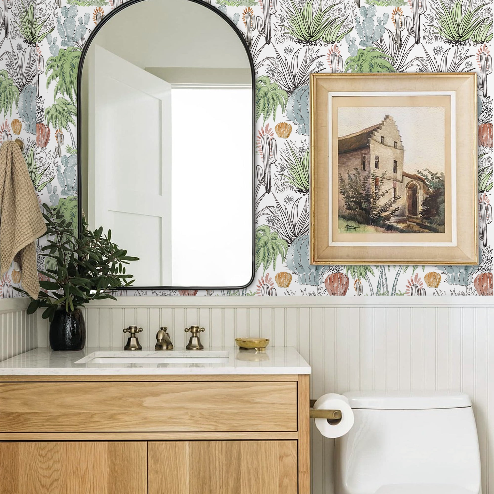 Abyssaly Peel and Stick Wallpaper 17.7" x 118" Vintage Floral Wallpaper Self Adhesive Removable Floral Wall Paper for Bathroom bedroom