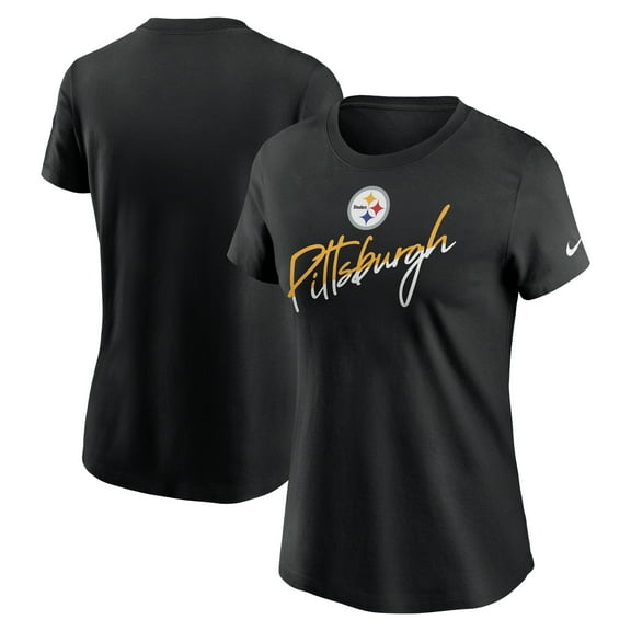 Women's Nike Black Pittsburgh Steelers Team City Roll T-Shirt