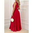 thumbnail image 3 of Vestido de cintura alta para mujer elegante, vestido maxi de temperamento delgado sólido de moda, ropa de mujer, 3 of 4