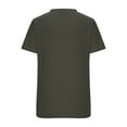 thumbnail image 3 of Otvok Short Sleeve T-Shirts for Women's Casual Solid V Neck Button Tunic Basic Summer Tops Shirt, 3 of 6