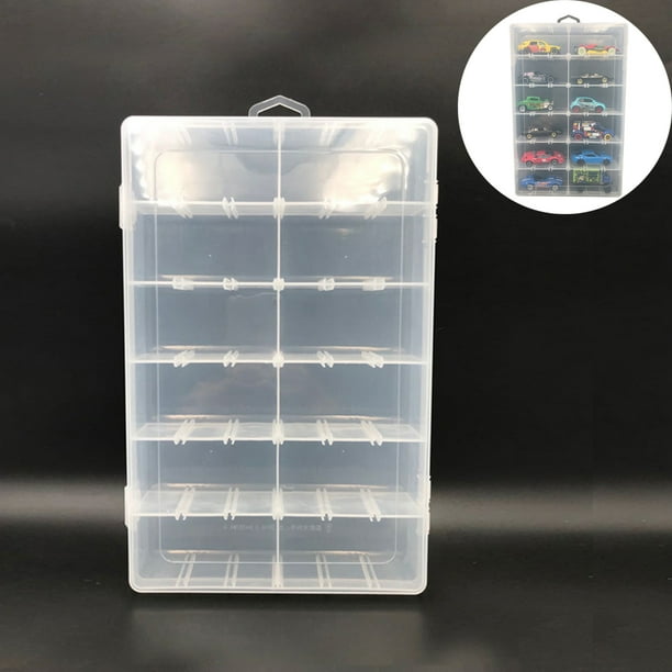 12 grids PVC Toy Car Display Boxes For 164 Model Car Toy Display Box