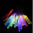 thumbnail image 2 of Solar Meteor Shower Rain Lights, Solar Powered Waterproof Snow Falling Raindrop Icicle Cascading Decoration Lights,20 Tube 360 LEDs Outdoor Christmas String Light, for Party Garden Home(Multi Color), 2 of 8