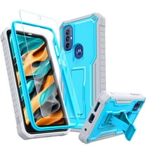 FITO For Moto G Play 2023 Case, Phone Case with Screen Protector and Kickstand (Blue)