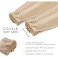 thumbnail image 3 of GFDYREE Extensions de Cheveux à Ruban WENNALIFE pour Femmes, 20 Pcs 50g 20 Pouces Blond Sale Méchant Décolorant Ruban Blond à Ruban dans les Extensions de Cheveux Cheveux Humains Rallonge Cheveux Humain Lisse Invisible Ha, 3 of 5
