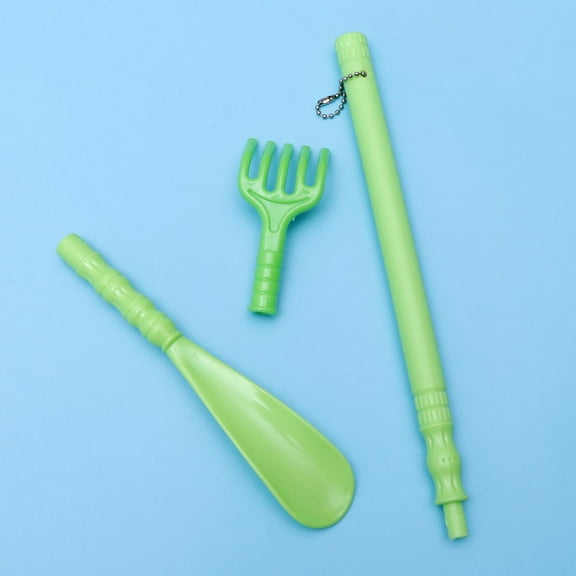 HOMEMAXS Ergonomic Long Handle Shoe Horn Tool for Home Use Made of Durable PP Green Lightweight Design