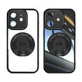 thumbnail image 5 of Allytechgroup iPhone 12 Case with Tempered Glass Lens Protector, Ring Holder Kickstand Shockproof Drop Protection Scratch Resistant Anti-Yellow Clear Back Case Cover for Apple iPhone 12, Black, 5 of 9
