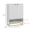 thumbnail image 3 of HOMCOM Armoire à Chaussures pour Entrée, Armoire de Rangement pour 12 Paires de Chaussures, Blanc, 3 of 10