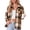 Black Caramel Beige, variant on Women's Plaid Flannel Shacket Long Sleeve Button Down Shirt Jacket with Pocket