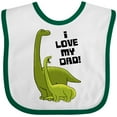 thumbnail image 3 of Inktastic I Love My Dad with Baby and Daddy Brontosauruses Boys or Girls Baby Bib, 3 of 4