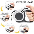 thumbnail image 2 of Self-retracting Pet Leash Anti-slip Handle 5m Nylon Strap One-hand Brake (white), 2 of 5