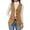 Khaki-1, variant on Womens Corduroy Vests Vintage V Neck Sleeveless Button Down Cardigan Dressy Casual Solid Color Blazer Jackets with Pockets