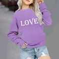 thumbnail image 1 of Milgrthf Chandail en Molleton Graphique Lettre de la Saint-Valentin pour Filles Mignon à Manches Longues Col Rond Chandail Violet 2 Ans, 1 of 7