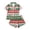 Green #48, variant on Christmas Pajamas for Women Holiday Cute Funny Xmas Print Button Short Sleeve Shirt Matching Shorts 2 Piece Pjs Set Multicolor L