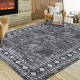 thumbnail image 4 of FairOnly Grey 9'x12'Modern Machine Washable Non Slip Low Pile Area Rug for Living Room Soft Stain Resistant Indoor Rug for Bedroom Kitchen Dinning Room, 4 of 7