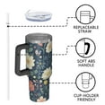 thumbnail image 4 of OBREWU Pioneer Flower Tumbler with Handle and Lid,Pioneer Flower 40oz Double Wall Vacuum Insulated Tumbler,Cups Gift for Women and Men, 4 of 7