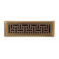 thumbnail image 2 of 4" X 12" Modern Victorian Floor Register Grille with Dampers - Decorative Grate - HVAC Vent Duct Cover - Antique Brass, 2 of 4