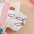 thumbnail image 4 of enyan Newborn Baby Girl Easter Romper Dress Ruffle Short Sleeve Bunny Jumpsuit Bodysuit with Headband,Red,6-9 Months, 4 of 7