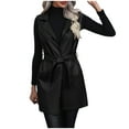 thumbnail image 2 of LOVZFMLL Vestes pour Femmes Décontractées Col Rabattu Manteau Faux Régulier Sans Capuche en Denim Sans Manches, 2 of 6