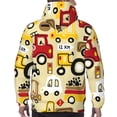 thumbnail image 7 of Fotbe Men's Hoodie with Vehicles Pattern - Kangaroo Pocket Pullover Hooded Sweatshirt, Perfect for Daily Wear, Travel, and Home-Small, 7 of 7