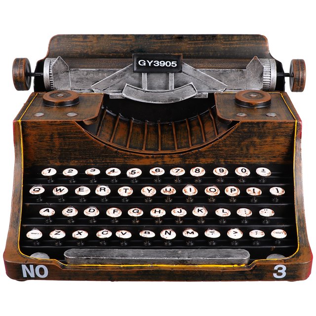 1 pieza Vintage máquina de escribir arte de hierro máquina de escribir manual máquina de escribir foto Prop