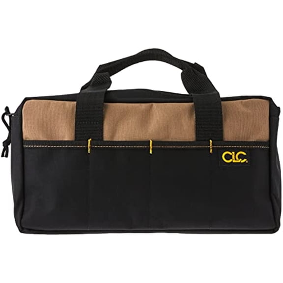 Custom Leathercraft 1116 14-Inch Standard Tool Tote Bag, 8 Outside Pockets