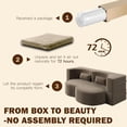 thumbnail image 5 of 78" Full Size Floor Sofa, Folding Queen Sleeper Couch, Futon Loveseat Sofa, Plush Corduroy Foam-Filled Couch Sofa Bed, Fold Mattress Bed for Living Room, Guest Use, Office, Apartment, Coffee, 5 of 18