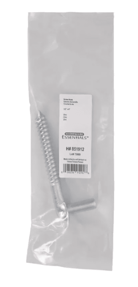 Hillman Group 851912 Flagged - Zinc Gate Screw Hook - 0.5 x 4 in. - Pack of 5