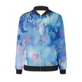 thumbnail image 4 of MKLEKYY Veste en Jean pour Femmes Veste Cardigan Décontractée à Imprimé Complet avec Fermeture Éclair Légère Mode Extérieure, 4 of 4
