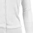 thumbnail image 2 of YEMAK Women's Knit Cardigan Sweater – 3/4 Sleeve Crewneck Basic Classic Casual Button Down Soft Lightweight Top, 2 of 11