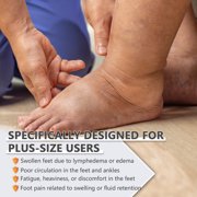 Plus Size Foot Compression Wrap with Elastic Straps for Swollen Feet & Ankles, Ankle Brace for Sprains, Lymphedema, Edema, Diabetic Care & Circulation Relief for Women and Men - XL/2XL/3XL