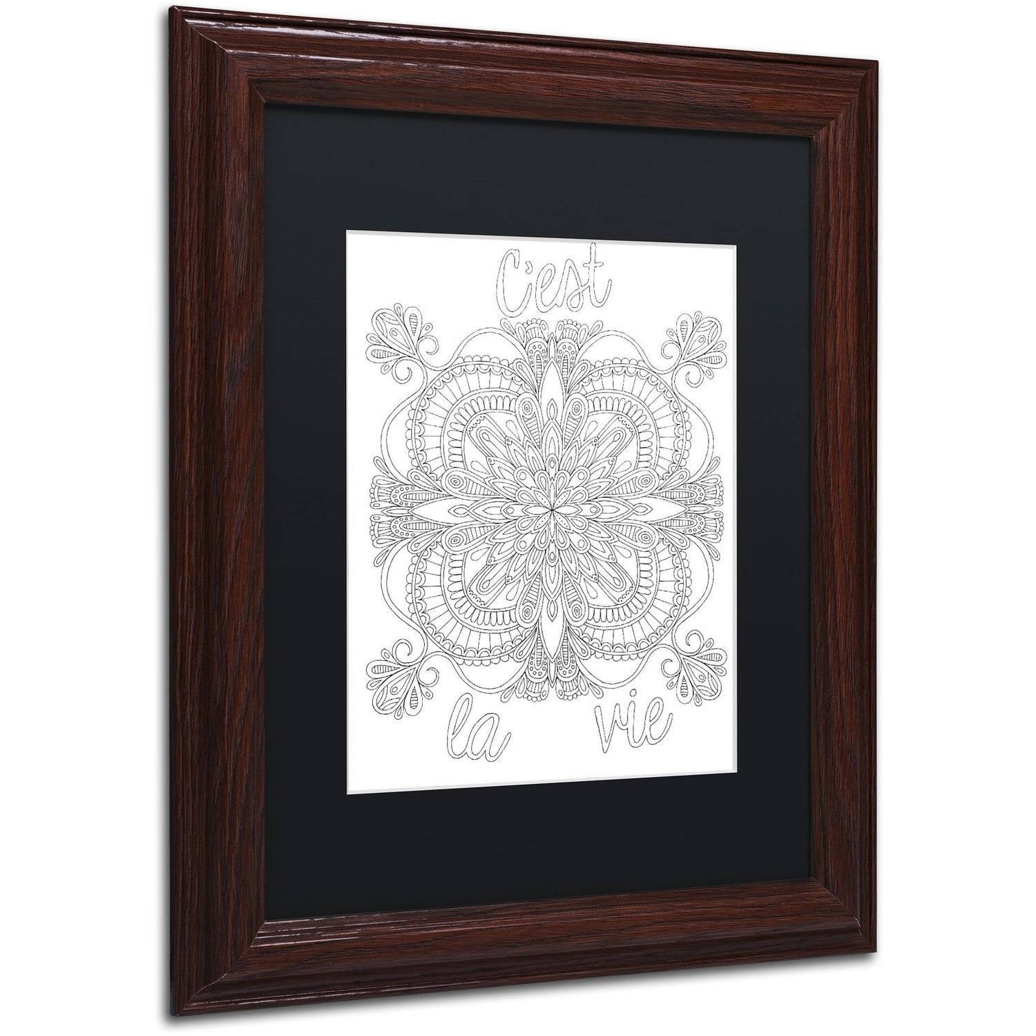 Trademark Fine Art "Inspirational Quotes 9" Canvas Art by Hello Angel, Black Matte, Wood Frame