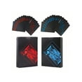 thumbnail image 1 of Red & Black Waterproof Pvc Plastic Playing Cards With Black Frosted Matte Finish, 1 of 4